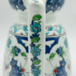 Handmade Ceramic Pitcher (20cm) - Blue Arches & Colorful Spring Florals - Wide Mouth Jug - Image 4