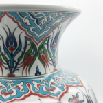 Handmade Ceramic Grand Vase (50cm) Traditional Iznik Blue & White Palace Design - Monumental Centerpiece / Floor Vase - Image 4