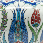 Handmade Monumental Floor Vase (50cm) - Classic Iznik Pattern with Cypress - Ottoman Court Art - Image 4