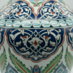 Handmade Monumental Iznik Floor Vase (50cm) - Palace Style Rumi & Tulip Medallions - Ottoman Court Art - Image 3