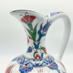 Handmade Ceramic "Lion's Mouth" Pitcher (30cm) - Aslan Agzı Ewer - Classic Red Tulips Vase - Image 4