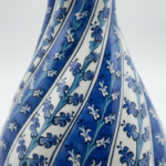 Handmade Ceramic "Cesm-i Bulbul" Decanter (~35cm) Swirling Fluted Ewer - Blue & White Spiral Design - Image 4