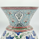 Handmade Ceramic "King" Vase (30cm) - Royal Footed Urn with Turquoise Accents - Majestic Centerpiece - Image 4