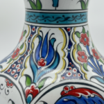 Handmade Ceramic Hexagonal Vase (25cm) - Ottoman "Saz" Style Leaves - Faceted Body & Turquoise Accents - Image 5