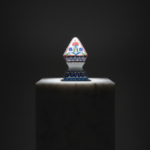 Handmade Ceramic "Newel Post Finial" (Tırabzan) Art Object (10cm) Traditional Ottoman Architectural Form - Solid Decorative Sculpture