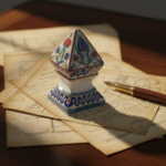 Handmade Ceramic "Newel Post Finial" (Tırabzan) Art Object (10cm) Traditional Ottoman Architectural Form - Solid Decorative Sculpture - Image 2