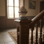 Handmade Ceramic "Newel Post Finial" (Tırabzan) Art Object (10cm) Traditional Ottoman Architectural Form - Solid Decorative Sculpture - Image 3