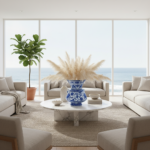 Handmade Ceramic "Kandil" Vase (30cm) Authentic Ottoman Oil Lamp with Triple Handles - Blue & White Urn Centerpiece - Image 5