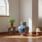 Handmade Monumental Floor Vase (50cm) - Classic Iznik Pattern with Cypress - Ottoman Court Art - Image 5