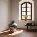 Handmade Monumental Floor Vase (50cm) - Classic Iznik Pattern with Cypress - Ottoman Court Art - Image 6