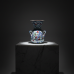 Handmade Ceramic Kandil Vase (50cm) Classic White Triple Handled Floor & Table Decor