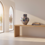 Handmade Ceramic Large Palace Vase (50cm) - Grand Red & Blue Tulip Pattern - Monumental Statement Piece - Image 2