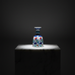 Handmade Ceramic "Bell" Vase (20cm) - Red Carnations & Turquoise Neck - Classical Iznik Vase
