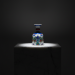 Handmade Ceramic "Bell" Vase (20cm) - Blue Tulips & Red Neck Ring - Traditional Bell Form