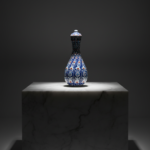 Handmade Ceramic "Cesme Bulbulu" Jar (30cm) - Tall Iznik Surahi Vase - Classic Blue & White Floral