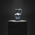 Handmade Ceramic "Lion's Mouth" Pitcher (30cm) - Aslan Agzı Ewer - Classic Red Tulips Vase