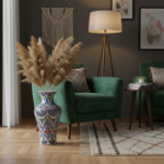 Handmade Ceramic Monumental Floor Vase (50cm) - Elaborate Ottoman Medallion Pattern - Grand Statement Decor - Image 2