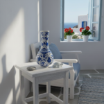 Handmade Ceramic "Gonca" Vase (25cm) - Classic Blue & White Floral Pattern - Traditional Ottoman Home Decor - Image 5