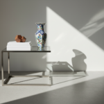 Handmade Ceramic Faceted Vase (25cm) - Iznik Floral Arches & Panels - Geometric Art Decor - Image 2