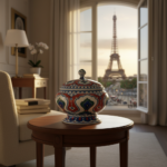 Musée du Louvre Heritage Collection: 16th Century Iznik Quartz Lidded Bowl Replica - Masterpiece Series (Limited Edition) - Image 3