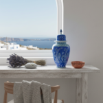 Handmade Ceramic Shah Vase with Lid (30cm) Deep Blue Saz Style Floral Lidded Jar - Image 4