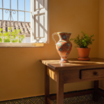 Handmade Ceramic "Masrapa" Pitcher (25cm) - Classic Iznik Fish Scale Pattern - Warm Terracotta Decor - Image 5