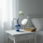 Handmade Ceramic "Ibrik" Ewer (20cm) - Classic Blue & White Lotus & Arch Pattern - Traditional Ottoman Pitcher - Image 2