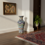 Handmade Monumental Iznik Floor Vase (50cm) - Palace Style Rumi & Tulip Medallions - Ottoman Court Art - Image 2