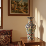 Handmade Monumental Iznik Floor Vase (50cm) - Palace Style Rumi & Tulip Medallions - Ottoman Court Art - Image 5