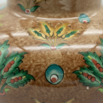 Handmade Ceramic Ata Vase (30cm) Anatolian Golden Fields and Turquoise Rim - Image 4