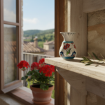 Handmade Ceramic Petite "Kandil" Vase (15cm) - Red Spring Blossoms - Traditional Iznik Decor - Image 5