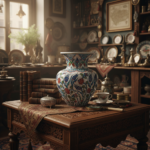 Handmade Ceramic Grand Vase (50cm) Traditional Iznik Blue & White Palace Design - Monumental Centerpiece / Floor Vase - Image 6