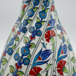 Handmade Ceramic Twisted Nightingale Vase with Lid (30cm) Spiral Polychrome Floral - Image 4