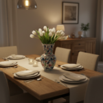 Handmade Ceramic Vase (30cm) Traditional Turkish Carnation & Tulip Pattern - Classic Flared Neck Decor - Image 2