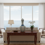 Handmade Ceramic Lidded Vase (30cm) Traditional Ottoman "Golden Horn" (Haliç) Style with Turquoise Bands - Decorative Art Object - Image 3