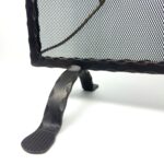 Hand-Forged Wrought Iron Fireplace Screen (Single Panel) Decorative Leaf Design Spark Guard - Image 6