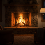 Hand-Forged Wrought Iron Fireplace Screen (Single Panel) Decorative Leaf Design Spark Guard - Image 3