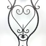 Hand-Forged Wrought Iron Vase Wall Art (Amphora Silhouette) Garden Wall Sculpture - Image 4