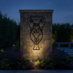 Hand-Forged Wrought Iron Vase Wall Art (Amphora Silhouette) Garden Wall Sculpture - Image 5