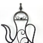 Hand-Forged Wrought Iron Teapot Wall Art (Pitcher Silhouette) Large Garden Wall Decor with Leaf Scroll - Image 4