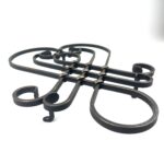 Hand-Forged Wrought Iron Heart Wall Decor (Geometric Diamond Design) 3D Wall Sculpture - Image 4