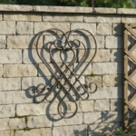 Hand-Forged Wrought Iron Heart Wall Decor (Geometric Diamond Design) 3D Wall Sculpture - Image 2