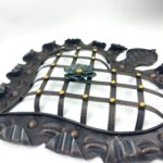 Hand-Forged Wrought Iron Heart Wall Decor (Ruffled Edge & Lattice Design) Antique Copper Finish - Image 8