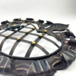 Hand-Forged Wrought Iron Heart Wall Decor (Ruffled Edge & Lattice Design) Antique Copper Finish - Image 7