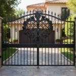 Hand-Forged Wrought Iron Heart Wall Decor (Ruffled Edge & Lattice Design) Antique Copper Finish - Image 5