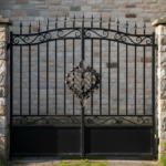 Hand-Forged Wrought Iron Heart Wall Decor (Ruffled Edge with Leaf Finials) Antique Copper Finish - Image 4