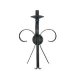 Hand-Forged Wrought Iron Wall Sconce Body (Gold Patina Scrollwork) Classical Architectural Fixture