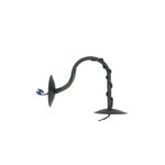 Hand-Forged Wrought Iron Wall Sconce Body (Botanical Vine & Leaf Motif) Artistic Fixture - Image 5
