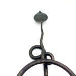 Hand-Forged Wrought Iron Towel Ring (Botanical Leaf Motif) Statement Bathroom Hardware - Image 5