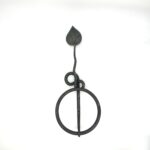 Hand-Forged Wrought Iron Towel Ring (Botanical Leaf Motif) Statement Bathroom Hardware - Image 3